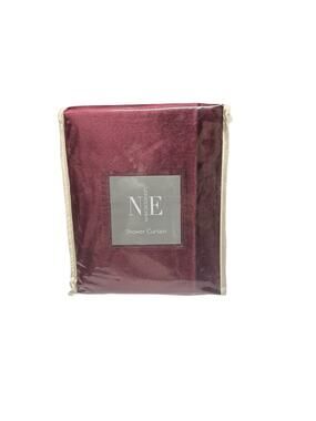 Noble Excellence Edgemont Shower Curtain Merlot Wine Velvet 72x72 New in Package